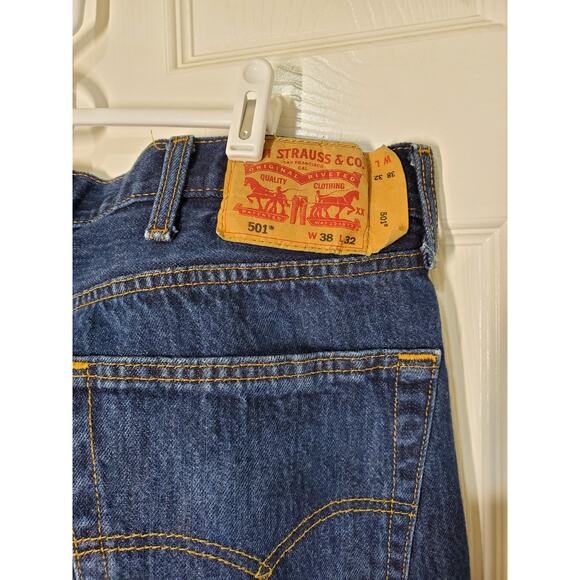 Levi's 501 Men's Jeans Size 38/32 - Medium Wash - Picture 5 of 6